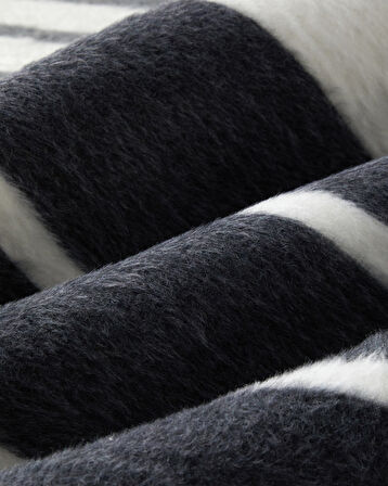 Modern Line Pamuk Akrilik Tek Kişilik Battaniye 150x200 cm Gri