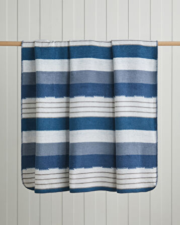 Fancy Line Pamuk Akrilik Tek Kişilik Battaniye 150x200 cm Mavi