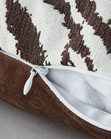 Zebra Dekoratif Kırlent 45x45 cm Kahve