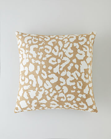 Leopura Dekoratif Kırlent 45x45 cm Açık Kahverengi