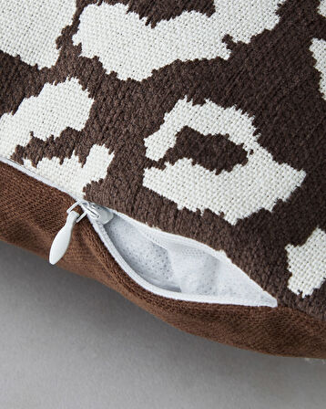 Leopura Dekoratif Kırlent 45x45 cm Kahve