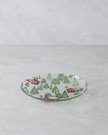 Village Cam Pasta Tabağı 20 cm Yeşil