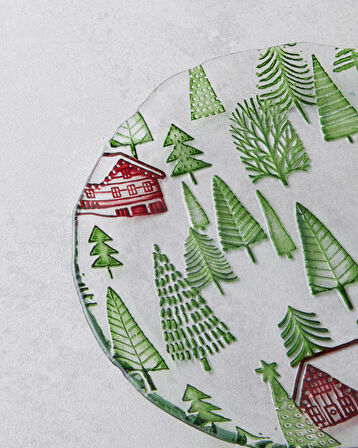 Village Cam Pasta Tabağı 20 cm Yeşil