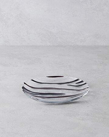 Terra Cam Pasta Tabağı 21 cm Kahverengi-Siyah