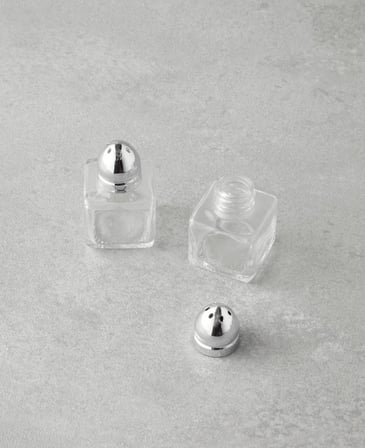 English Home Lelia Cam 2'li Tuzluk - Biberlik 4x5 cm Silver