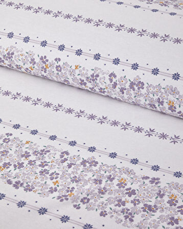 Minibloss Pamuklu Tek Kişilik Nevresim Seti 160x220 cm Lila