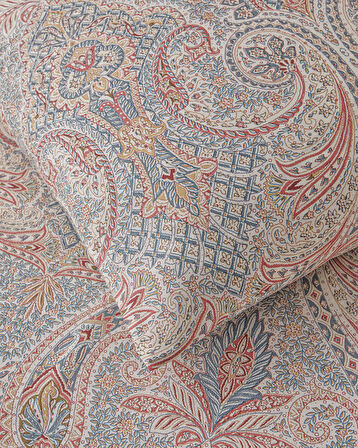 Boho Chic Pamuk Çift Kişilik Nevresim Takımı 200x220 cm Bej