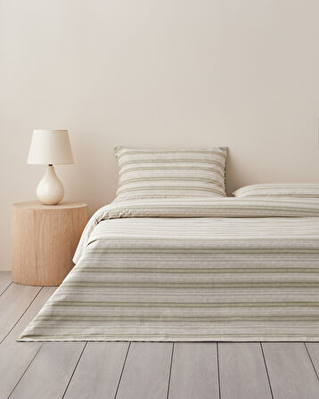 Knitline Pamuk Çift Kişilik Nevresim Takımı 200x220 cm Yeşil