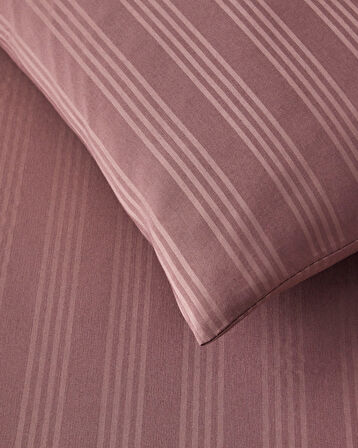 Glossy Kolay Ütülenir Perkal Çift Kişilik Nevresim Takımı 200x220 cm Sisli Mürdüm