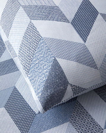 Linescape Kolay Ütülenir Çift Kişilik Nevresim Takımı 200x220 cm Açık Mavi