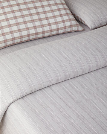 Crispcheck İpliği Boyalı Tek Kişilik Nevresim Takımı 160x220 cm Turuncu