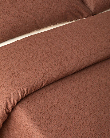 Cheetah Charm Pamuk Çift Kişilik Nevresim Takımı 200x220 cm Kahverengi