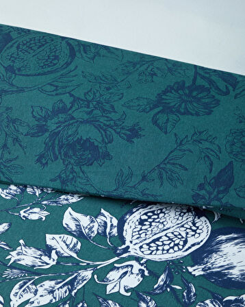 Ruby Garden Flanel Tek Kişilik Nevresim Takımı 160x220 cm Koyu Yeşil