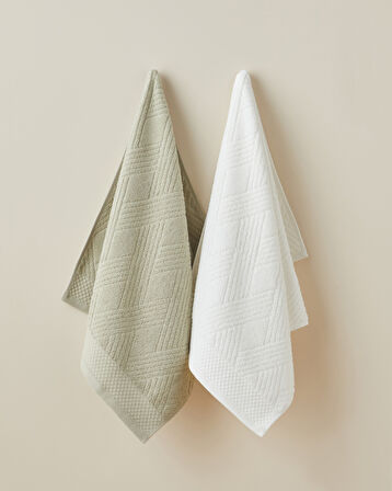 Chic Diamond Pamuk Yüz Havlusu 50x80 cm Açık Yeşil