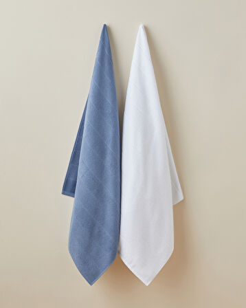 Sandy Stripe Pamuk Banyo Havlusu 80x150 cm Beyaz