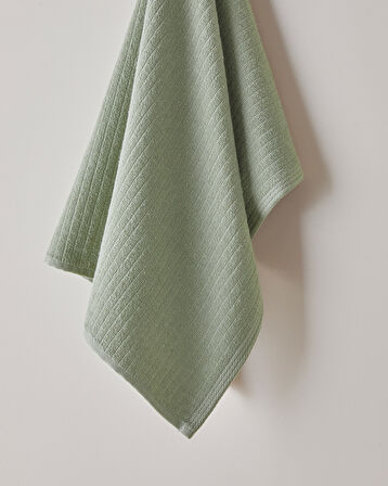 Stripe Pamuk Yüz Havlusu 50x70 cm Haki