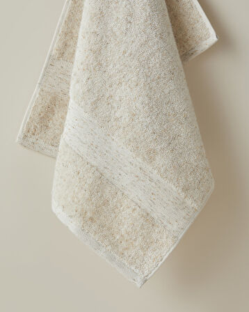 Melange Pamuk Yüz Havlusu 50x80 cm Bej Melanj