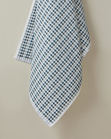 Punto Pamuk Banyo Havlusu 80x150 cm Yeşil-Beyaz