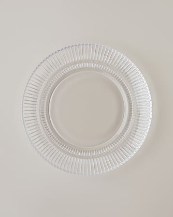 Lucent Cam Pasta Tabağı 20 cm Şeffaf