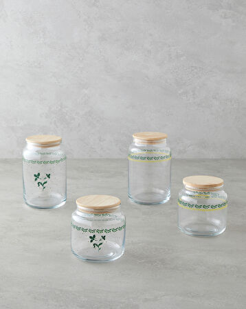 Melie Cam Kavanoz 970 ml Yeşil