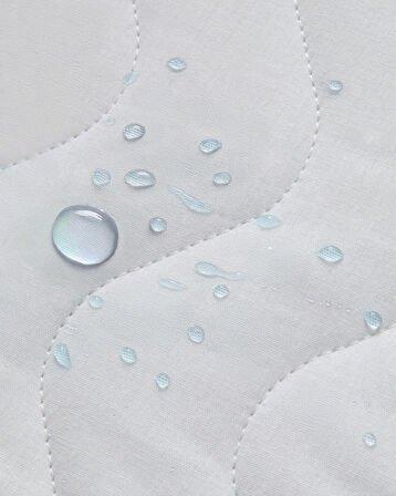 Napline Pamuklu Kapitoneli Sıvı Geçirmez Tek Kişilik Alez 100x200 cm Beyaz