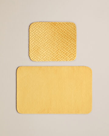 Gridline Banyo Paspası Seti 60x100 cm + 50x60 cm Hardal