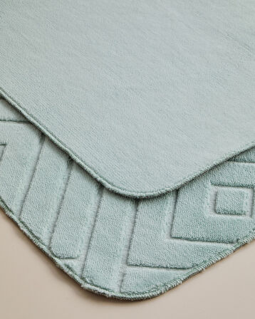 Twillow Banyo Paspası Seti 60x100 cm + 50x60 cm Su Yeşili