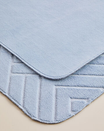 Twillow Banyo Paspası Seti 60x100 cm + 50x60 cm Açık Mavi