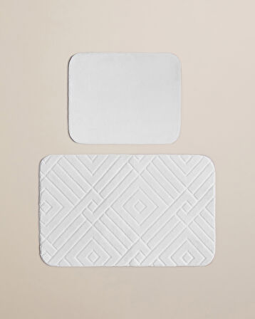 Twillow Banyo Paspası Seti 60x100 cm + 50x60 cm Açık Gri