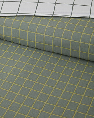Checkmate Kolay Ütülenir Tek Kişilik Nevresim Seti 160x220 cm Yeşil