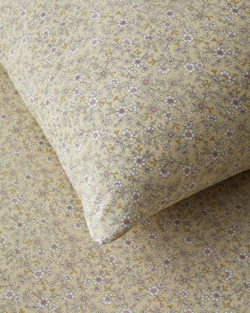 Petty Chic Kolay Ütülenir Çift Kişilik Nevresim Seti 200x220 cm Açık Sarı