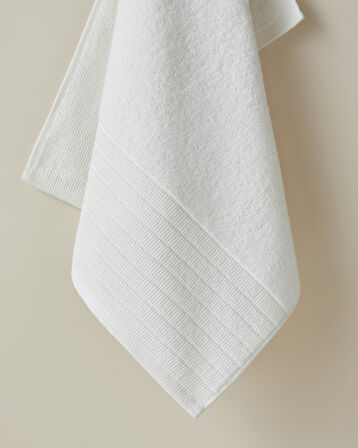 Pure Pamuk Yüz Havlusu 50x80 cm Beyaz