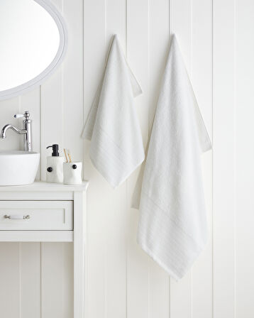 Pure Pamuk Yüz Havlusu 50x80 cm Beyaz