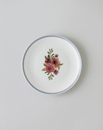 Lilya Porselen 6'lı Pasta Tabağı 19 cm Renkli