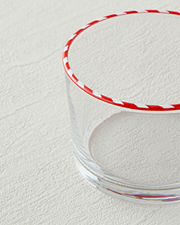 Candy Cane Stripe Cam Çerezlik 8,5 cm Kırmızı