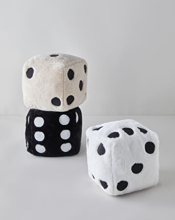 Dice Dolgulu Kırlent 20x20 cm Açık Kahverengi