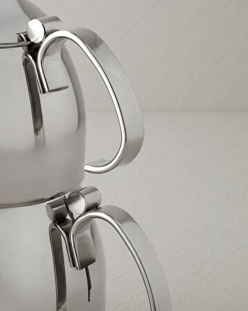 Lumos Çelik Çaydanlık 0,80 L – 1,6 L Silver