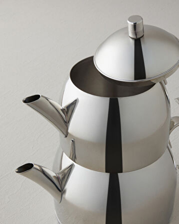 Lumos Çelik Çaydanlık 0,80 L – 1,6 L Silver