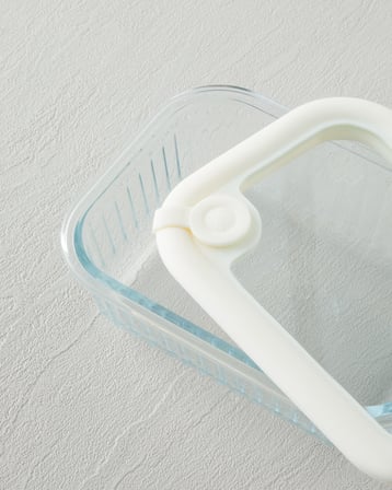 Whity Borosilikat Saklama Kabı 640 ml Beyaz