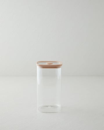 Simone Borosilikat Kavanoz 700 ml Açık Pembe