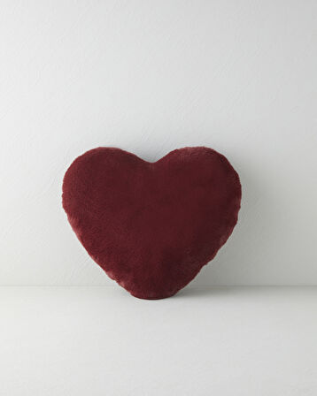 Kalpli Dekoratif Kırlent Bordo