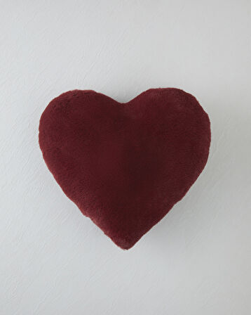 Kalpli Dekoratif Kırlent Bordo