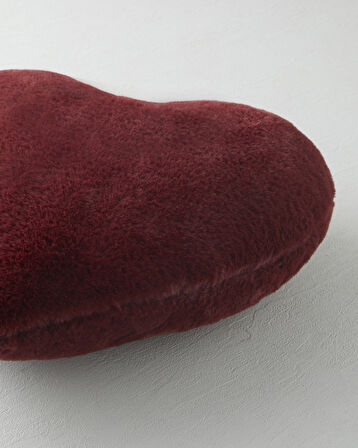 Kalpli Dekoratif Kırlent Bordo