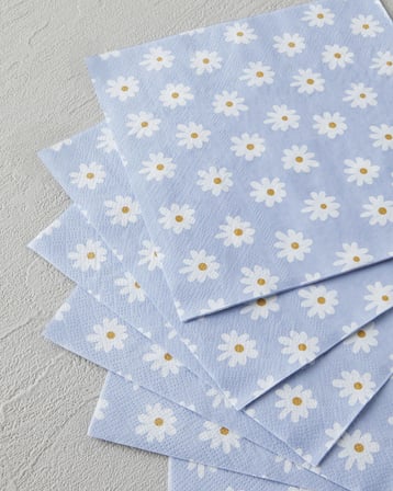 Spring Daisies 20'li Kağıt Peçete 33x33 cm Mavi