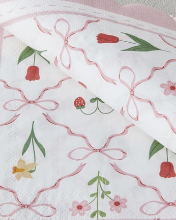 Floral Whimsy 20'li Kağıt Peçete 32x32 cm Pembe