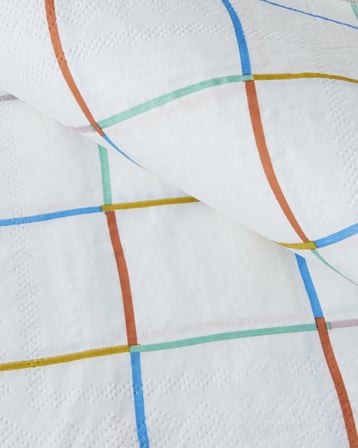 Rainbow Grid 20'li Kağıt Peçete 33x33 cm Renkli