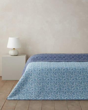 Paisley Celeste Tek Kişilik Çok Amaçlı Örtü 160x220 cm Mavi