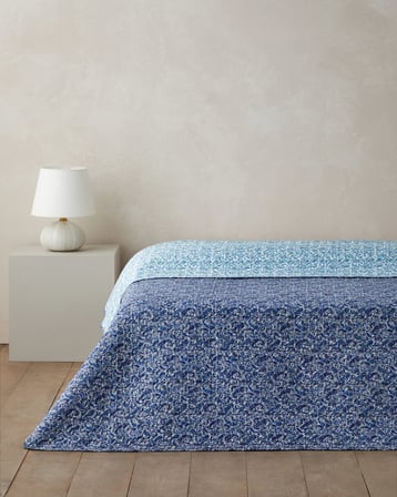 Paisley Celeste Tek Kişilik Çok Amaçlı Örtü 160x220 cm Mavi