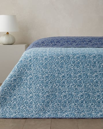 Paisley Celeste Tek Kişilik Çok Amaçlı Örtü 160x220 cm Mavi