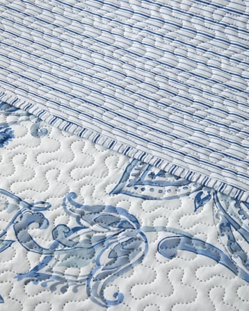 Nuit Paisley Çift Kişilik Yatak Örtüsü Takımı 200x220 cm Mavi